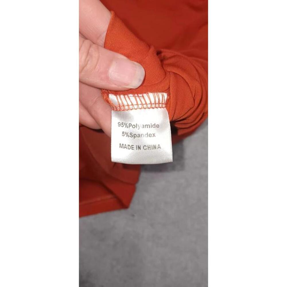 NWT! Merokeety One Sleeved Dress Size M Burnt Orange Color Beautiful Casual Mesh - Picture 8 of 10